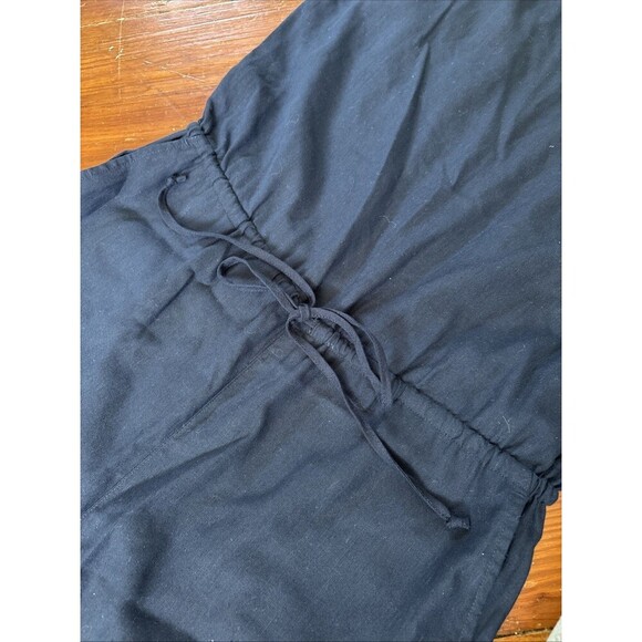 J.Crew Linen Blend V-Neck Relaxed Jumpsuit Playsuit Preppy Navy Blue size Small - Picture 5 of 6